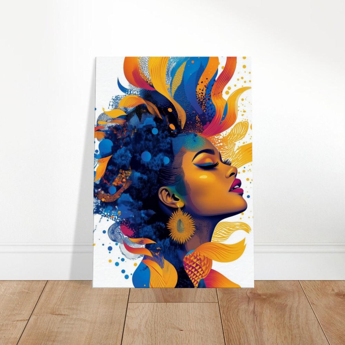 Woman Of Vibrance Bold Colorful Pop Portrait Abstract Art Poster
