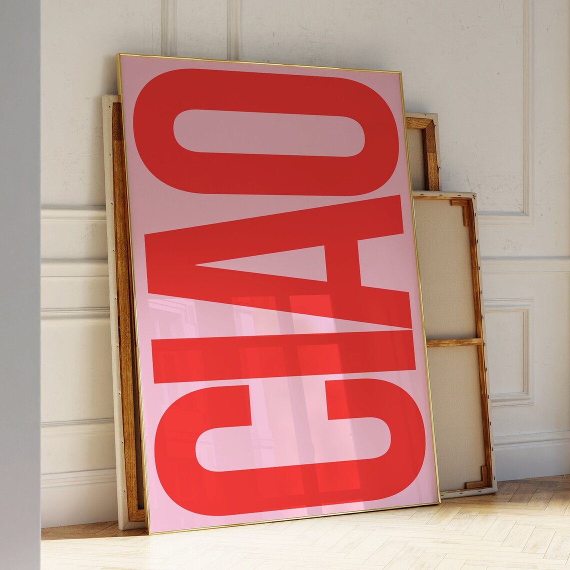 Ciao Typography Poster, Italian Retro Wall Art