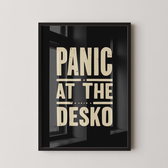 Panic At The Desko Poster Funny Office Wall Art Print Jpg File