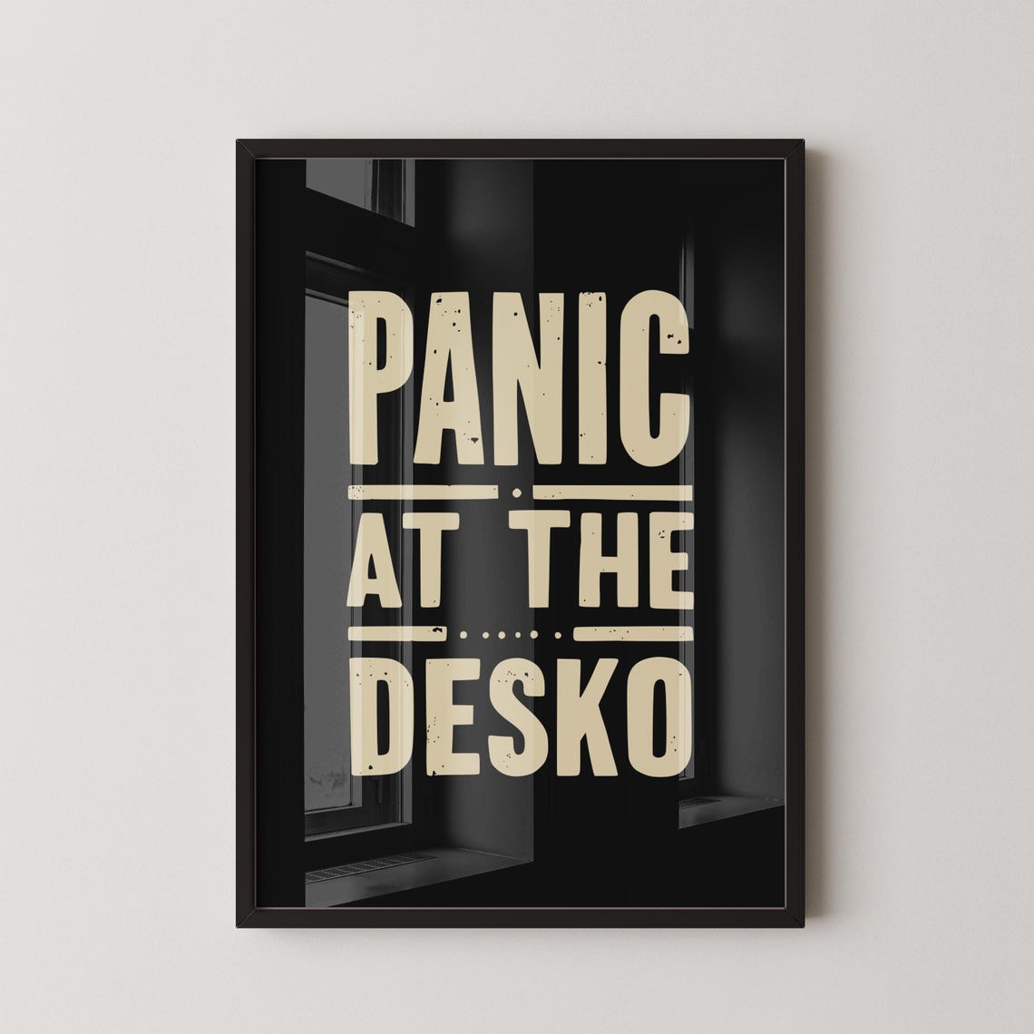 Panic At The Desko Poster Funny Office Wall Art Print Jpg File