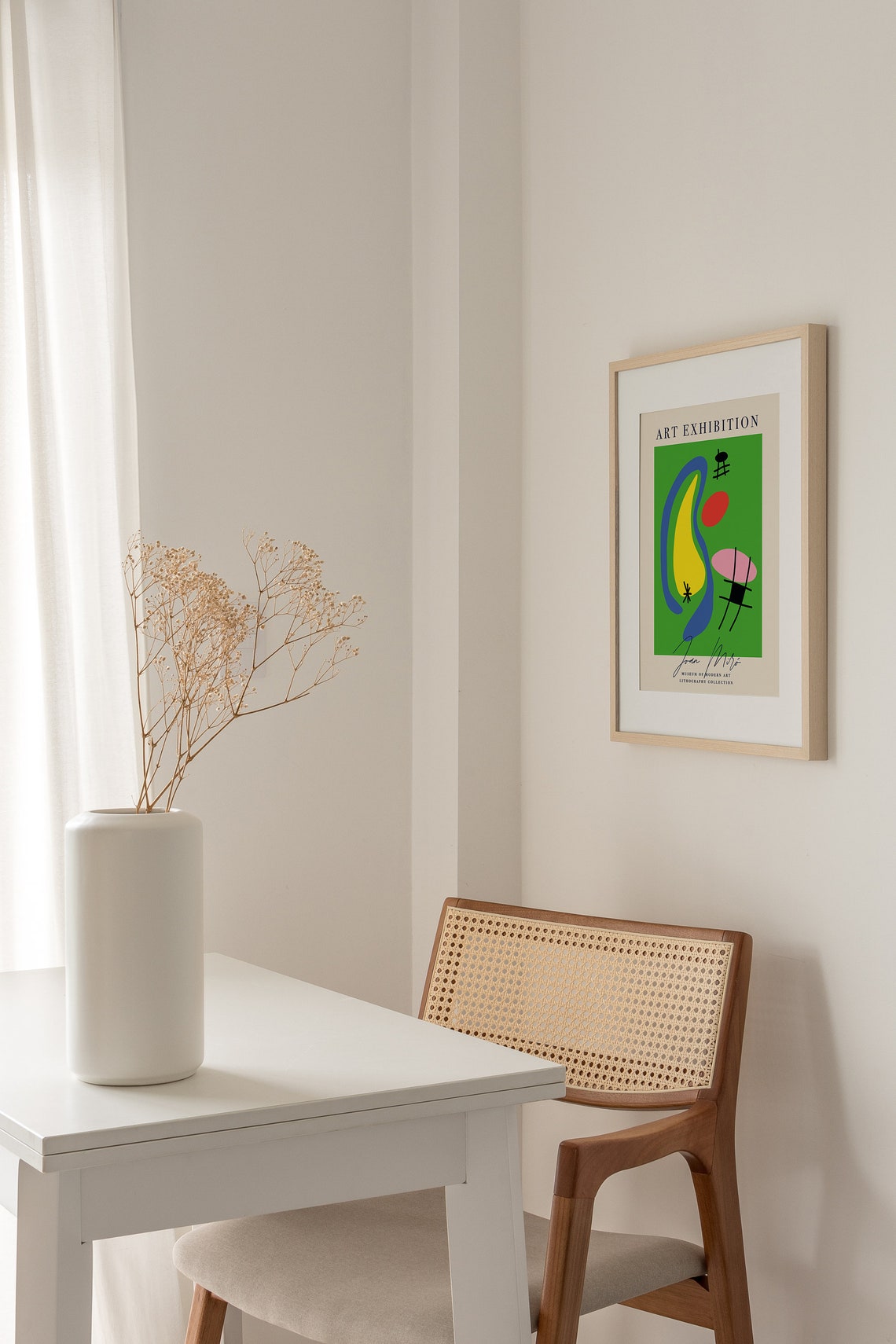 Joan Miro Green Abstract Art Exhibition Litho Collection Poster - Image 2