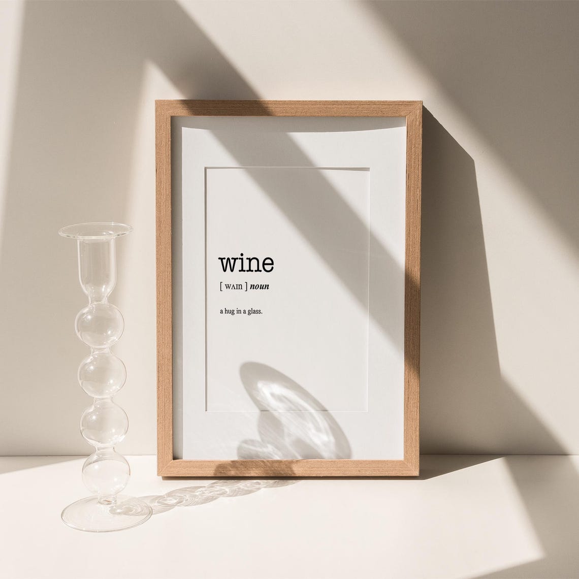 Wine Definition Funny Dictionary Meaning A Hug In A Glass Art Poster - Image 2