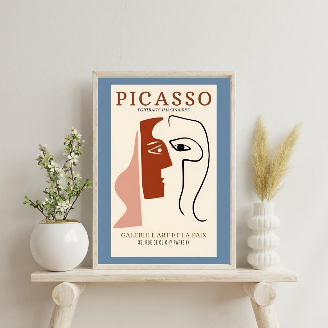 Picasso Portraits Imaginaires Minimalist Line Art Gallery Poster - Image 5
