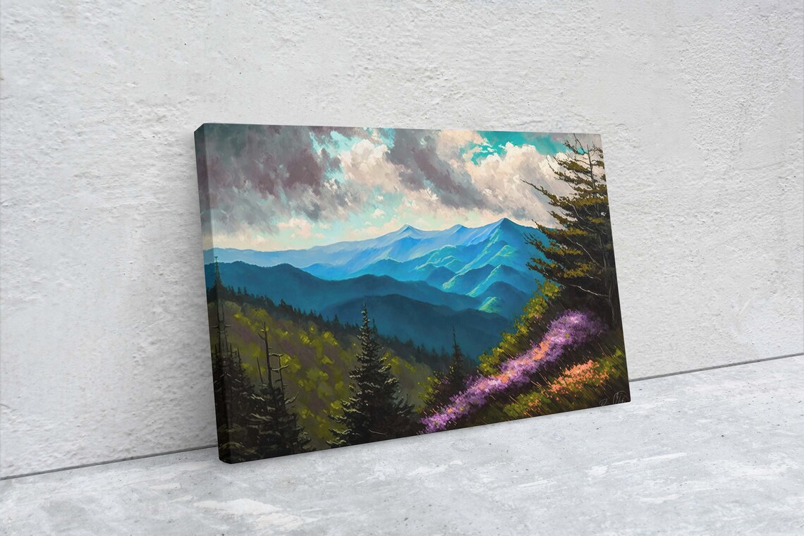 Smoky Mountains Landscape Art Print, National Park - Image 2