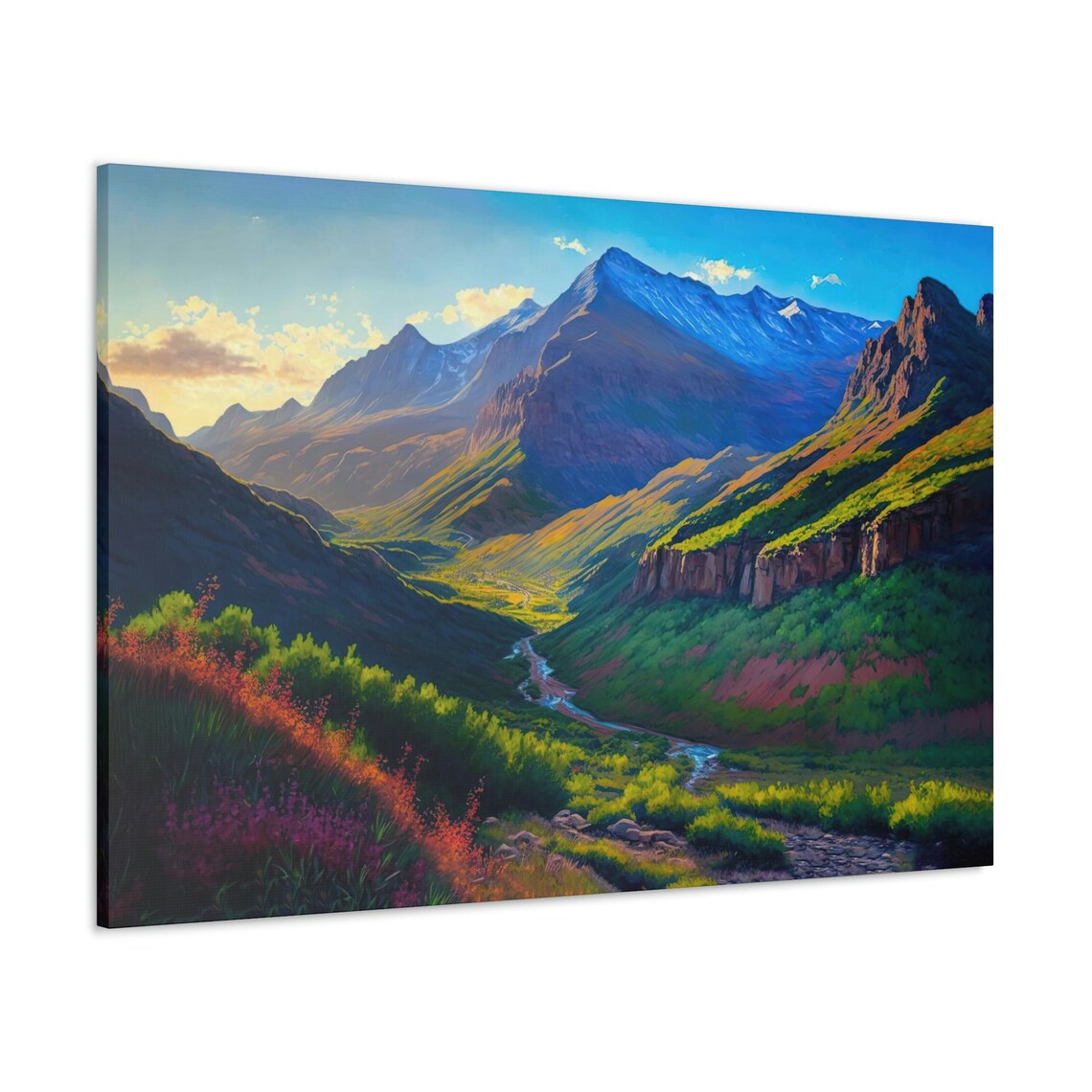 Telluride Colorado Mountains Oil Painting Landscape Print - Image 3