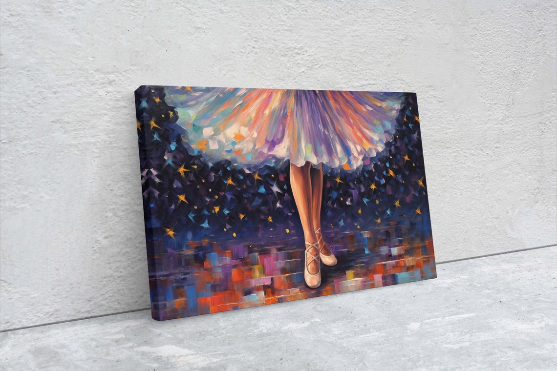 Ballerina On Dancing Art Dance Studio Ballet Painting Framed Dancer Classic Art Contemporary Decor - Image 2