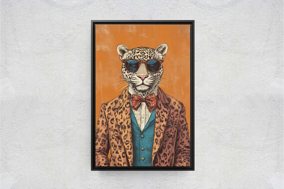 Hipster Leopard Cheetah Modern Animal Art Print