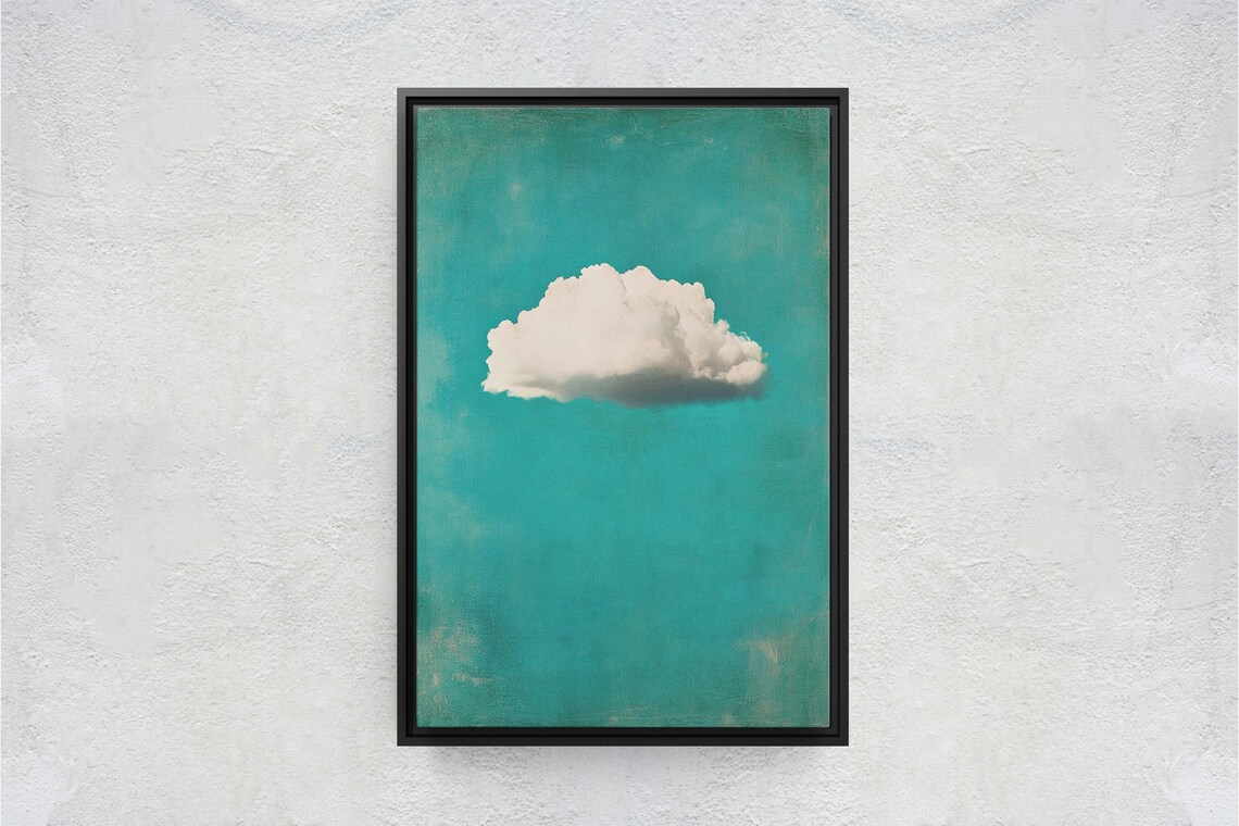 Maximalist Cloud Art Print, Emerald Green Blue Tones - Image 3