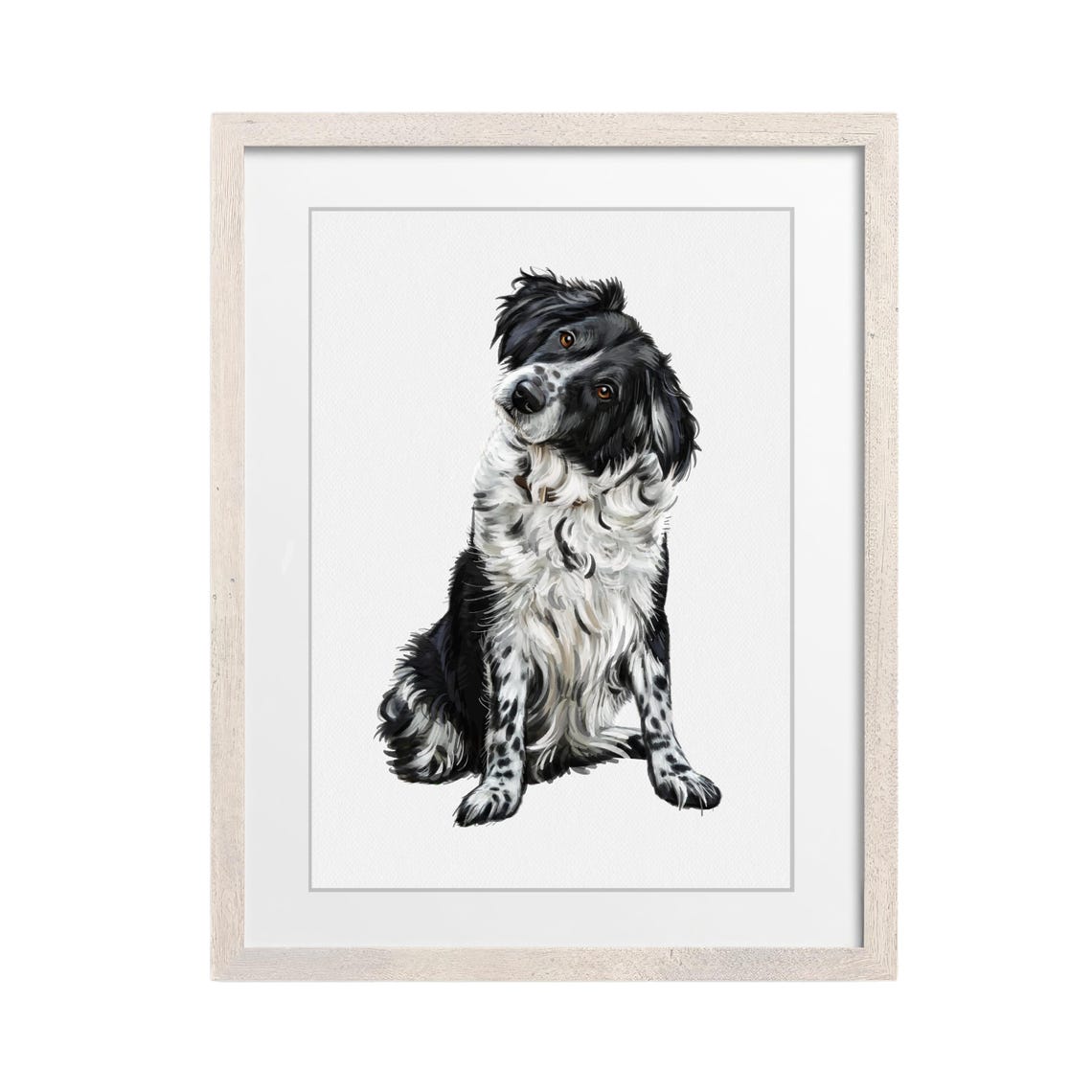 Dog Watercolor Portrait Hand Painted Dog Portrait Hand Drawn Dog Painting Pet Owner Gift Pencil Portrait Dog Dog Portrait - Image 5