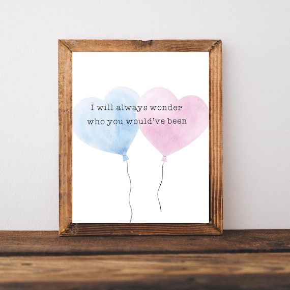 Miscarriage Keepsake Quotes, Art Print
