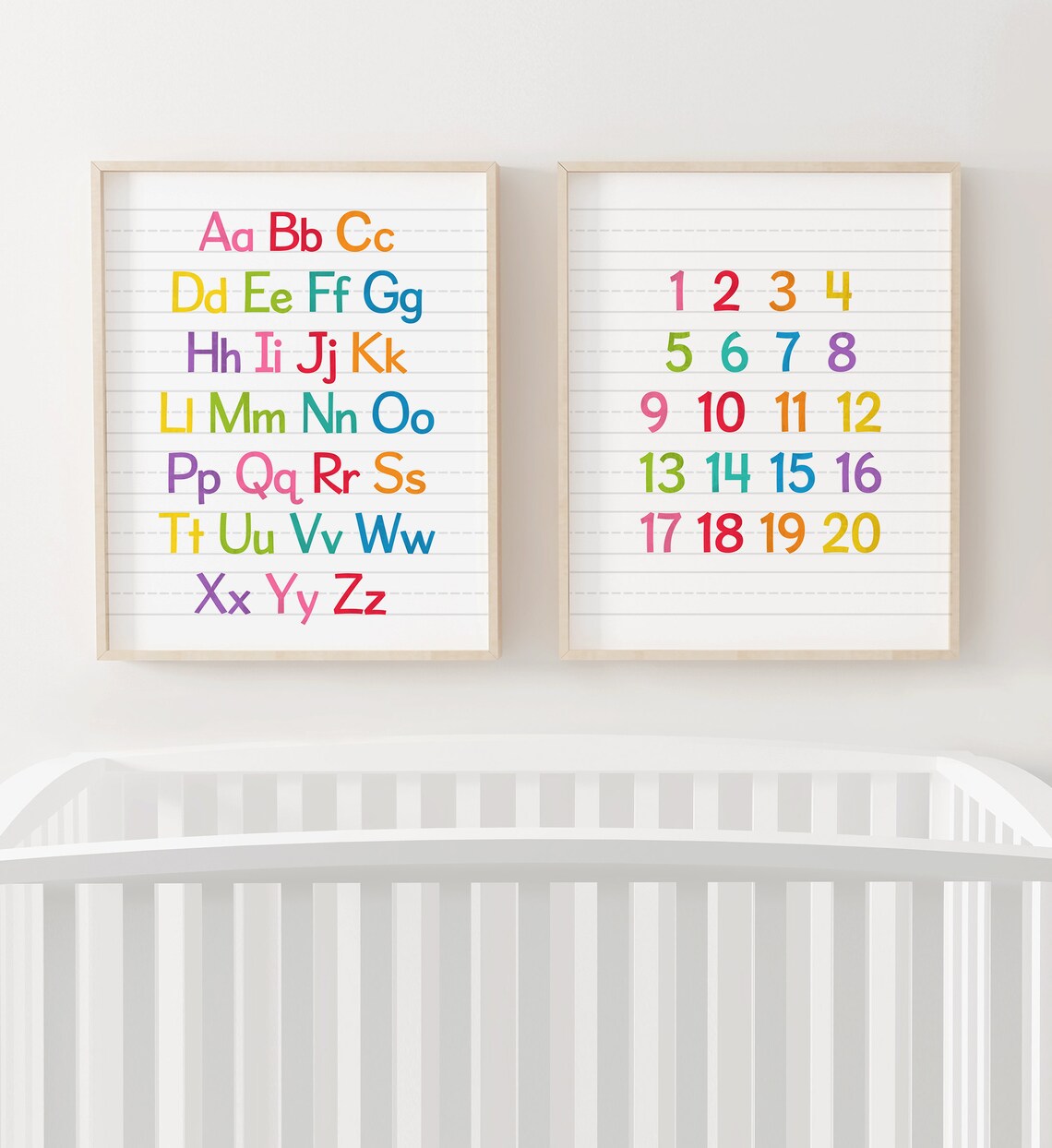 Alphabet and Numbers Colorful Classroom Art Print - Image 6