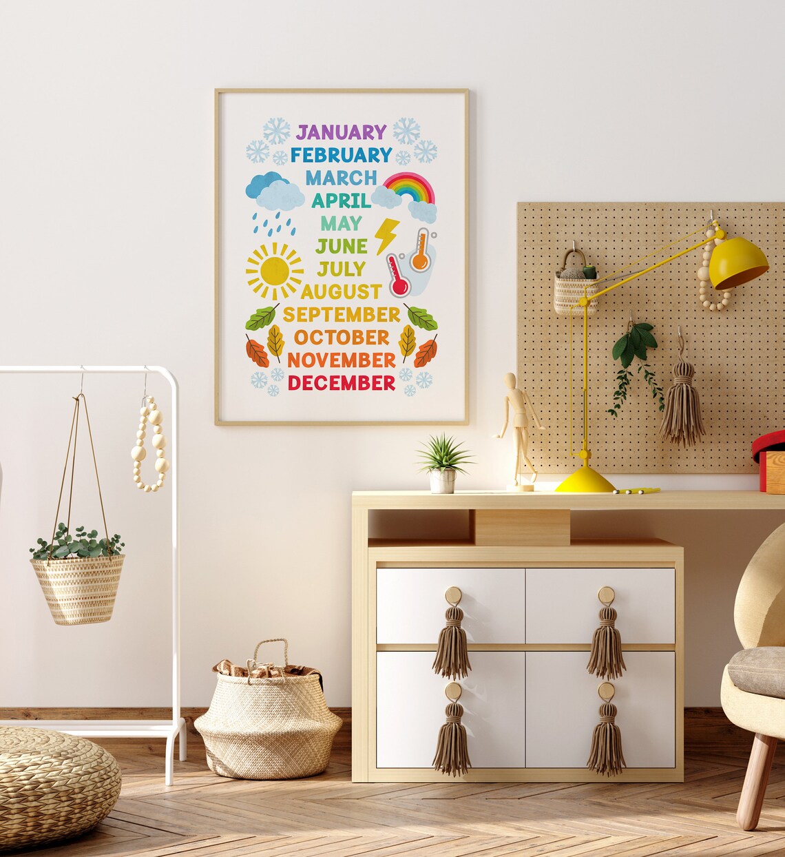 Months Of The Year Educational Poster, Classroom Art - Image 5