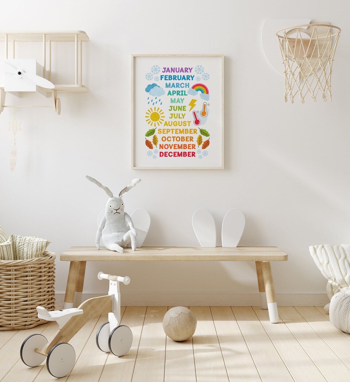 Months Of The Year Educational Poster, Classroom Art - Image 7