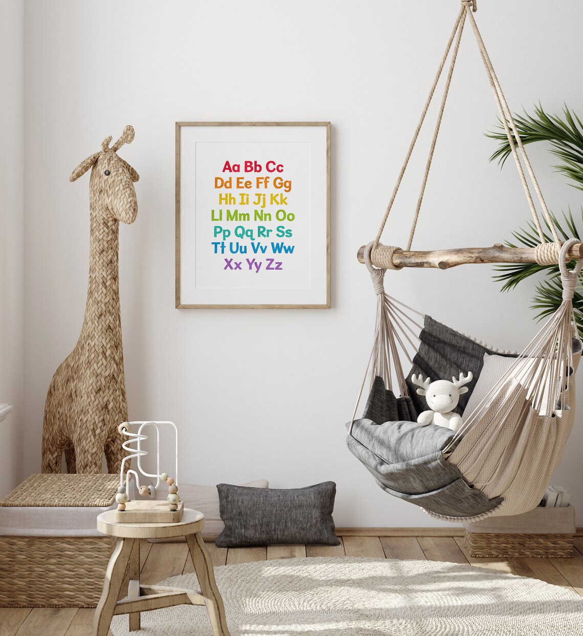 Rainbow Alphabet Nursery Art ABCs Poster - Image 6