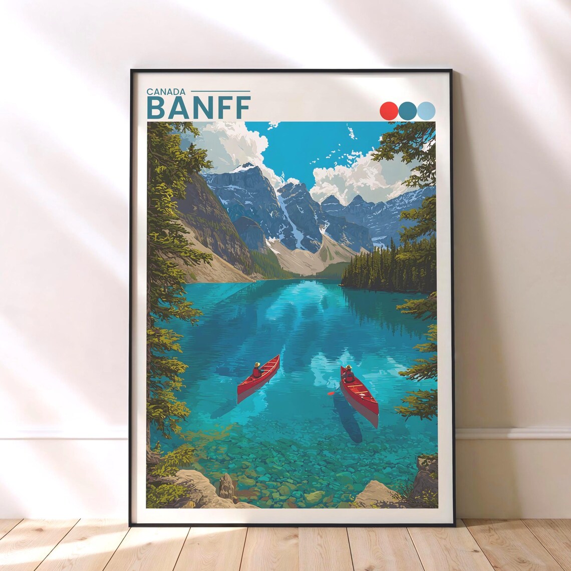 Banff Travel Poster National Park Print Rocky Mountains Wall Art