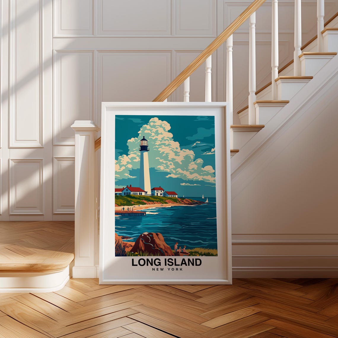 Long Island Travel Print New York Travel Poster Long Island Travel Gift City Poster New York Culture Usa