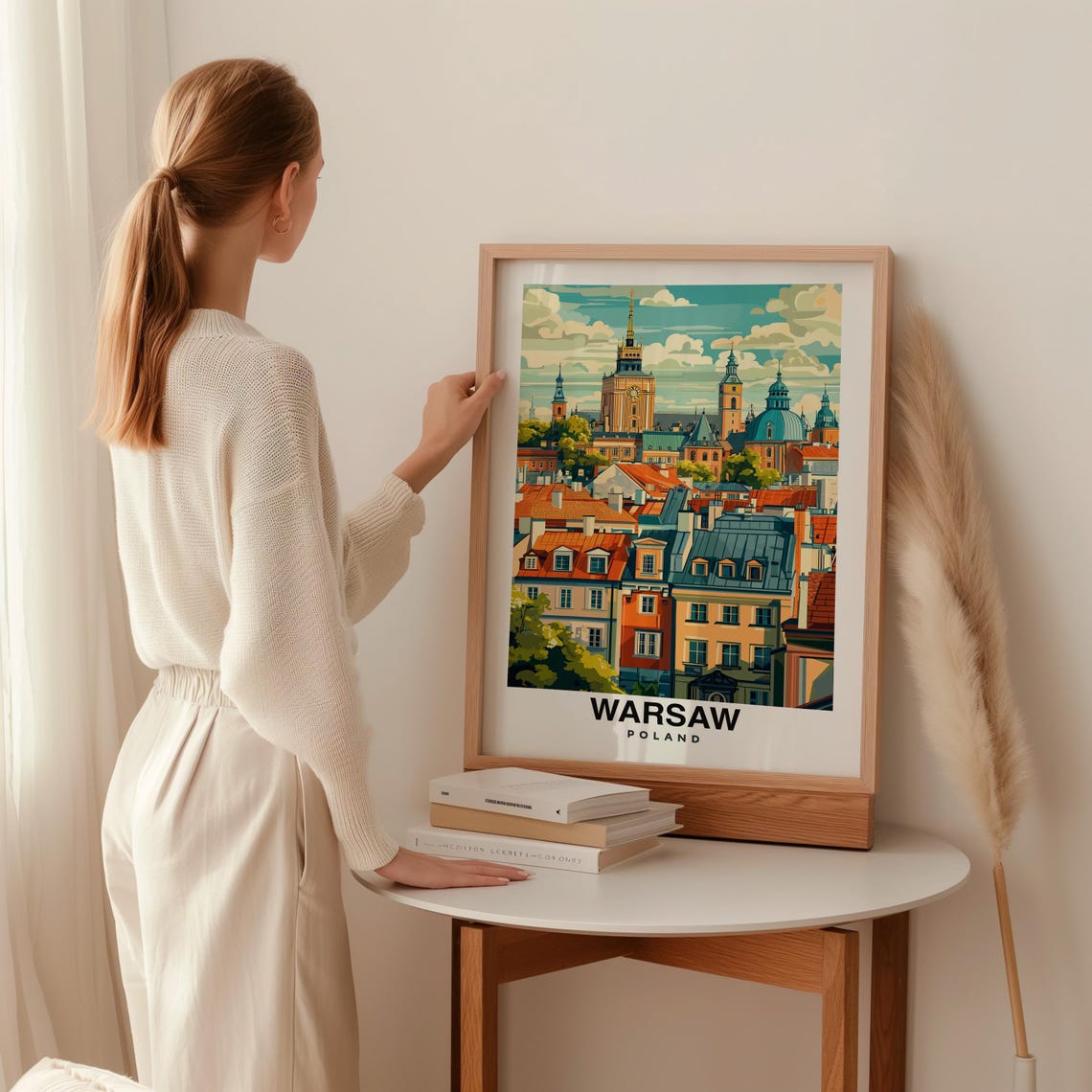 Warsaw Print Poland Poster Travel Wall Art Cityscape Print Scenic Art Historic Decor Europe Poster Urban Print Travel Poster - Image 2