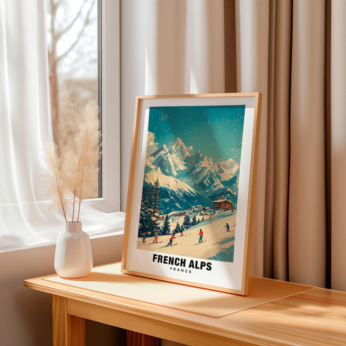 French Alps Print France Poster French Alps Views French Alps Mountains French Alps Ski Resorts France Charm French Alps Beauty - Image 3