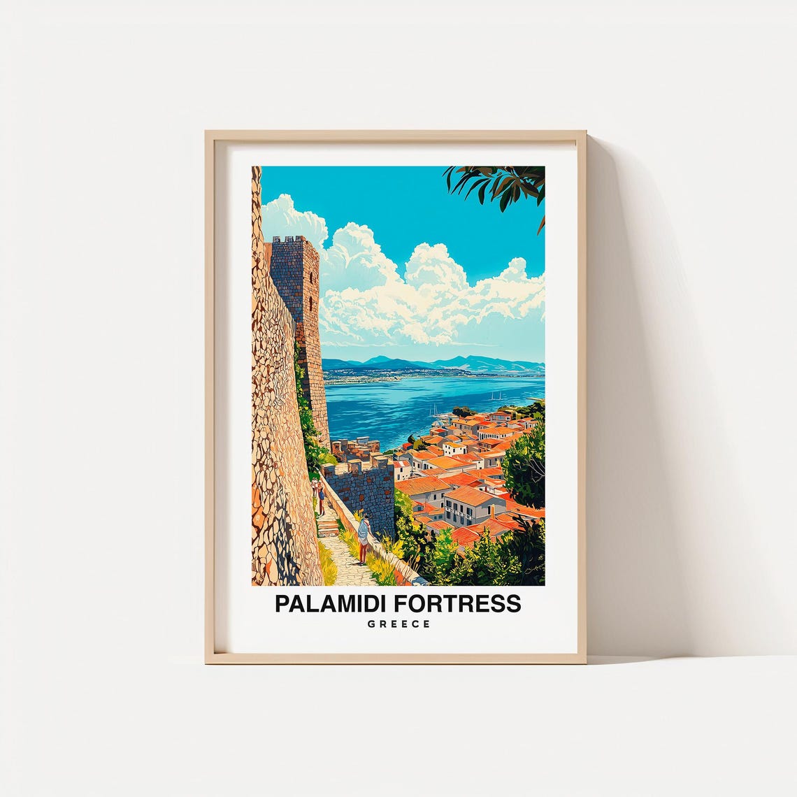 Palamidi Fortress Travel Print Wall Art Nafplio Greece City Print Palamidi Fortress Travel Gift Palamidi Fortress Poster Travel Gift