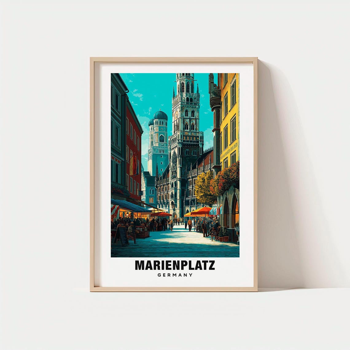 Marienplatz Germany Old Town Hall Tower Market Square Poster