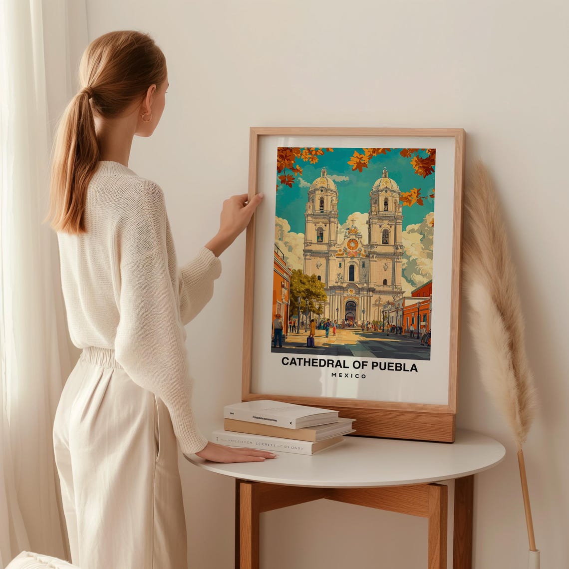 Cathedral Of Puebla Travel Print Wall Art Puebla Mexico City Print Cathedral Of Puebla Travel Gift Cathedral Of Puebla Poster Wall Art - Image 2