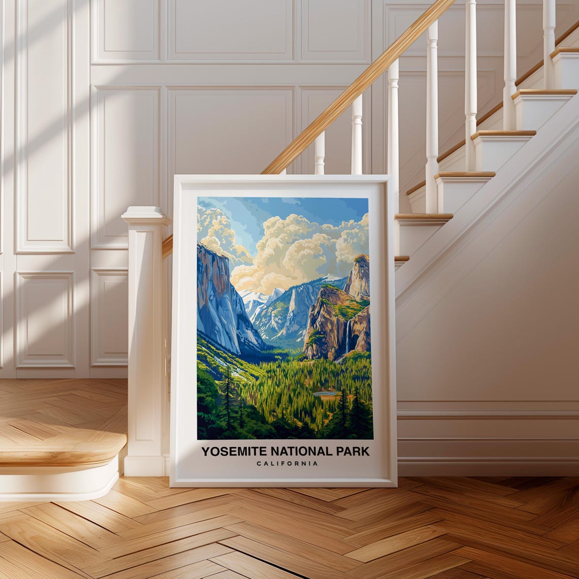 Yosemite National Park Print Usa Poster Travel Wall Art Nature Print Scenic Art Mountain Decor National Park View Travel Poster