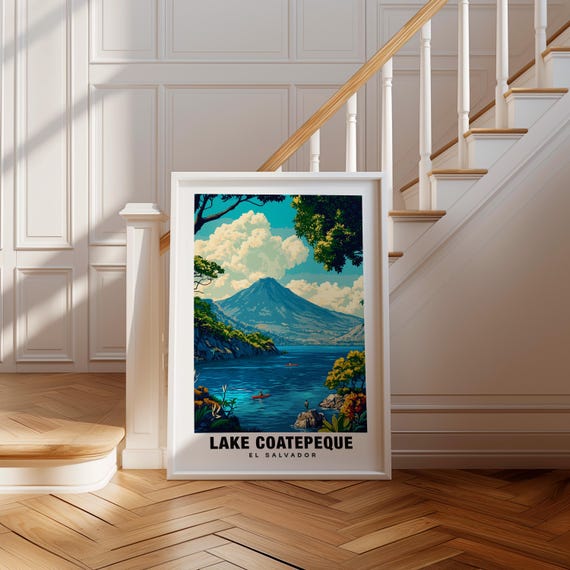 Coatepeque Lake Print El Salvador Poster Coatepeque Lake Views Coatepeque Lake Waters Coatepeque Volcano El Salvador Charm Coatepeque