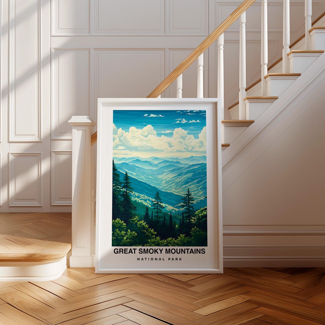 Great Smoky Mountains National Park Tennessee Travel Print Wall Art Tennessee Print Tennessee Travel Art Mountains Art