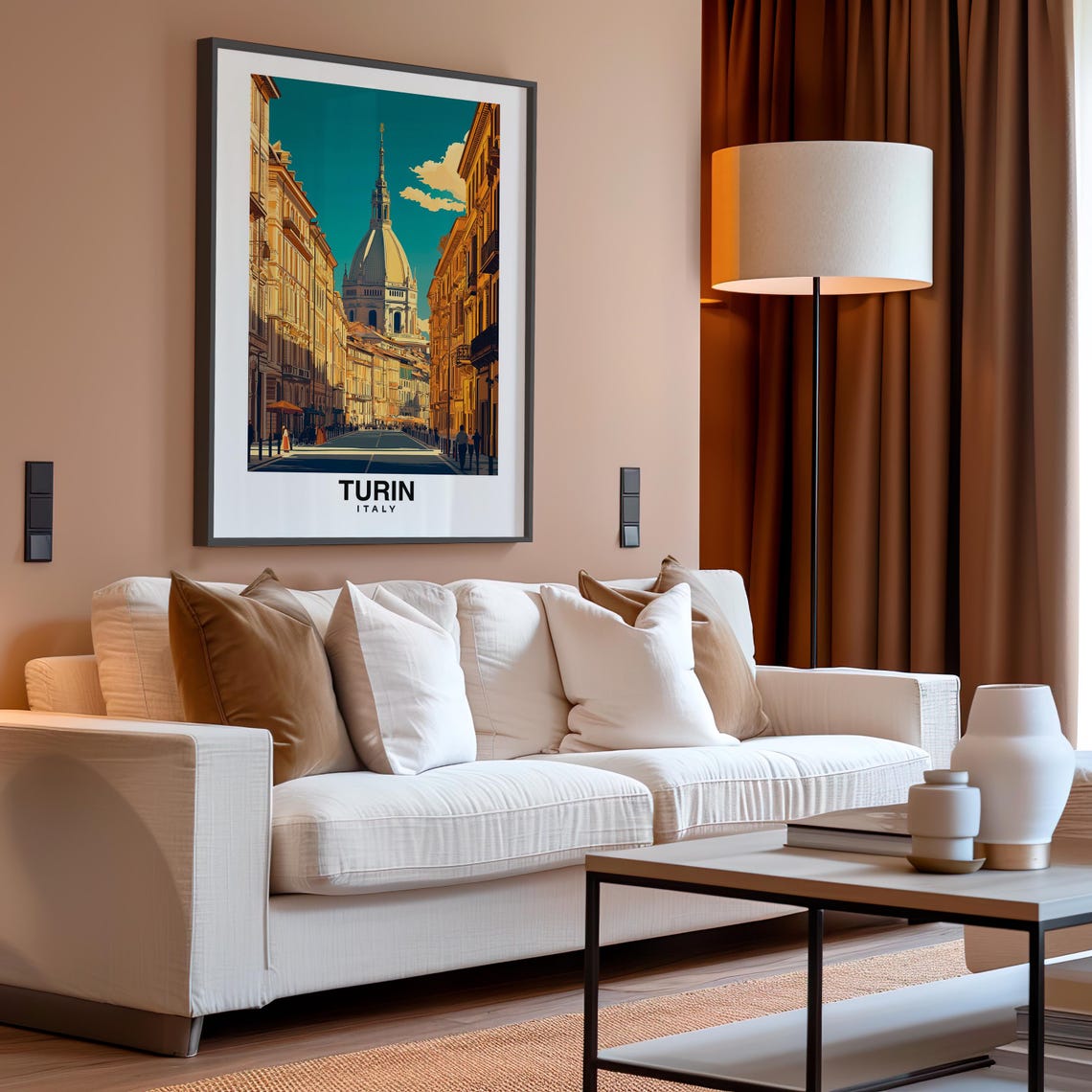 Turin Italy Travel Print Wall Art Turin Italy City Print Turin Italy Travel Gift Turin Italy Poster Travel Gift - Image 4