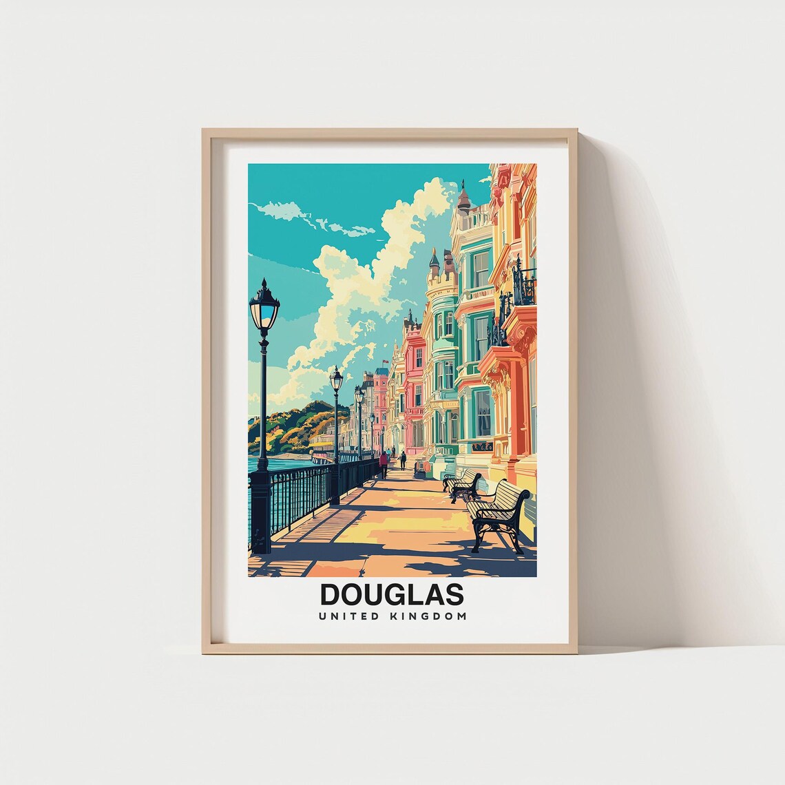 Douglas Travel Print Wall Art Douglas Isle Of Man City Print Douglas Travel Gift Douglas City Poster Travel Gift
