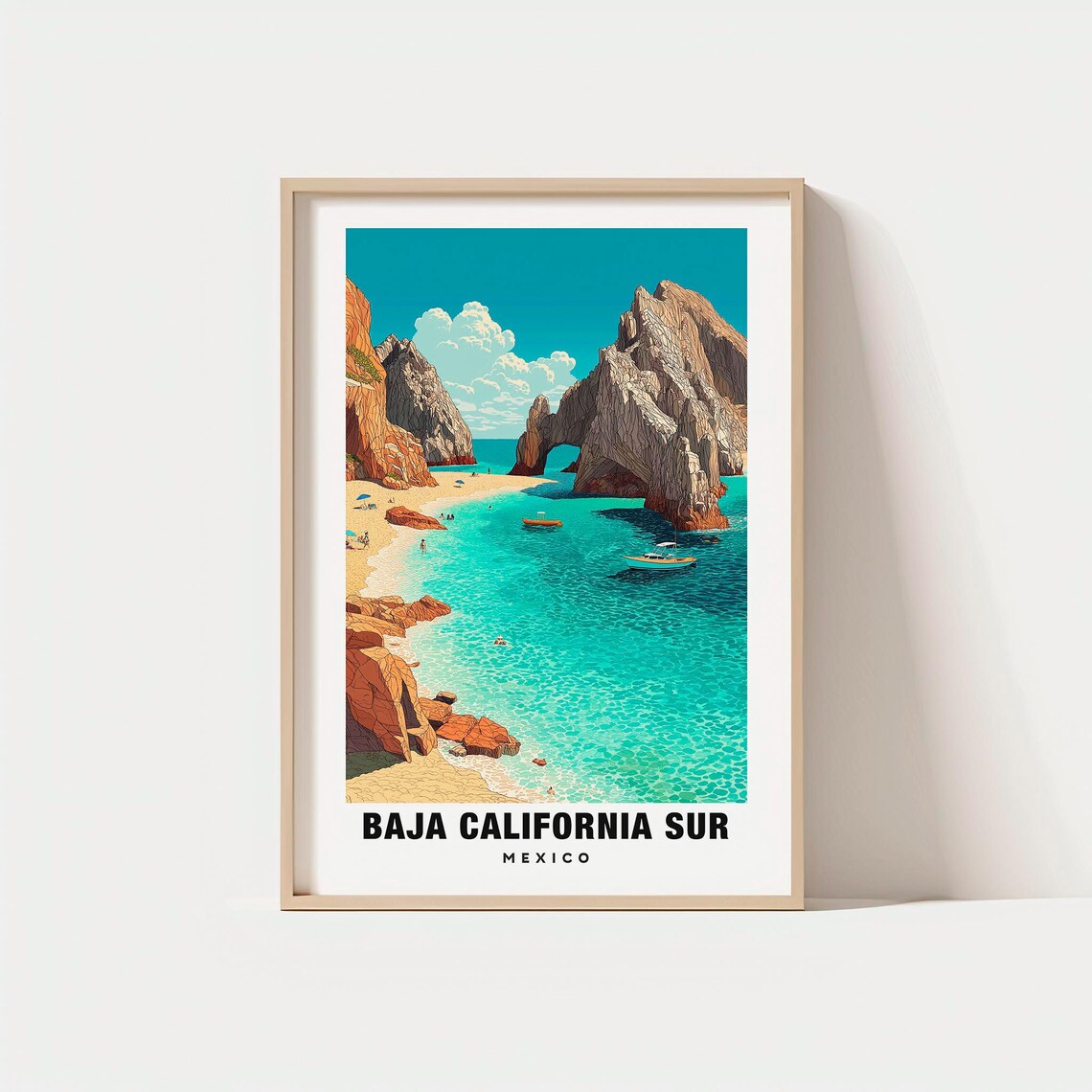 Baja Sur Print Mexico Poster Views Art Charm Beauty