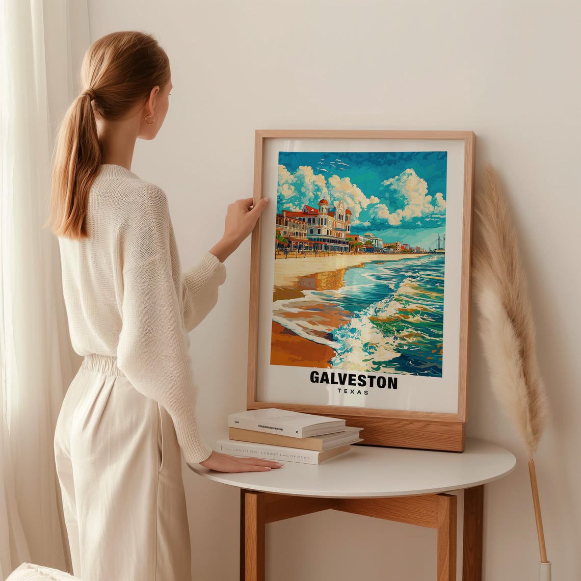 Galveston Print Texas Poster Galveston Views Galveston Landmarks Galveston City Texas Charm Galveston Beauty Galveston Art Galveston - Image 2