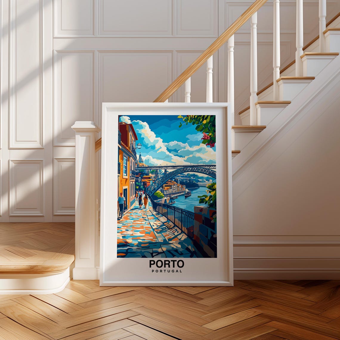 Porto Travel Poster Portugal Cityscape Art Home Office Wall Decor Unique Travel Gift Idea Portuguese Culture Art