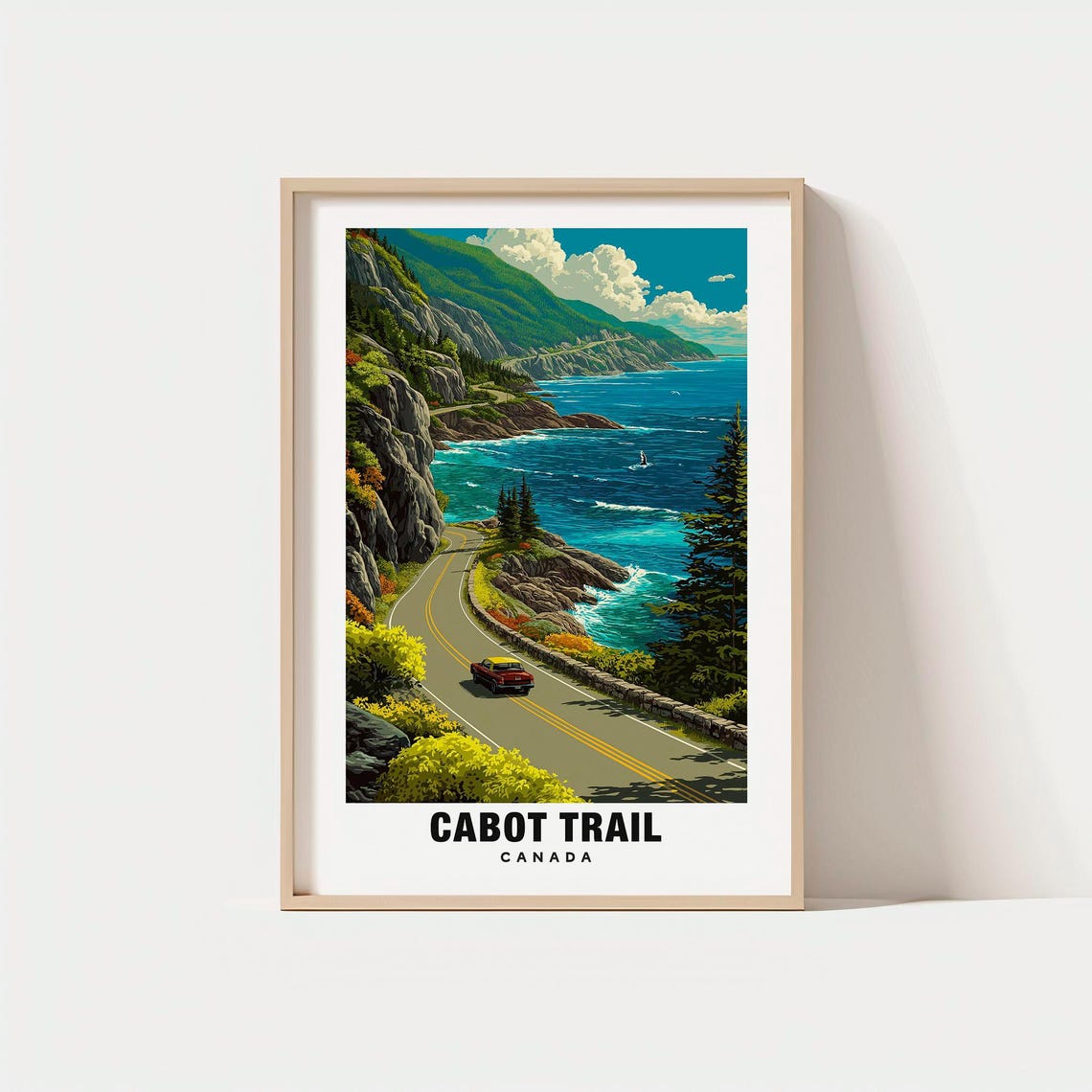 Cabot Trail Print Canada Poster Views Landmarks City Charm Beauty