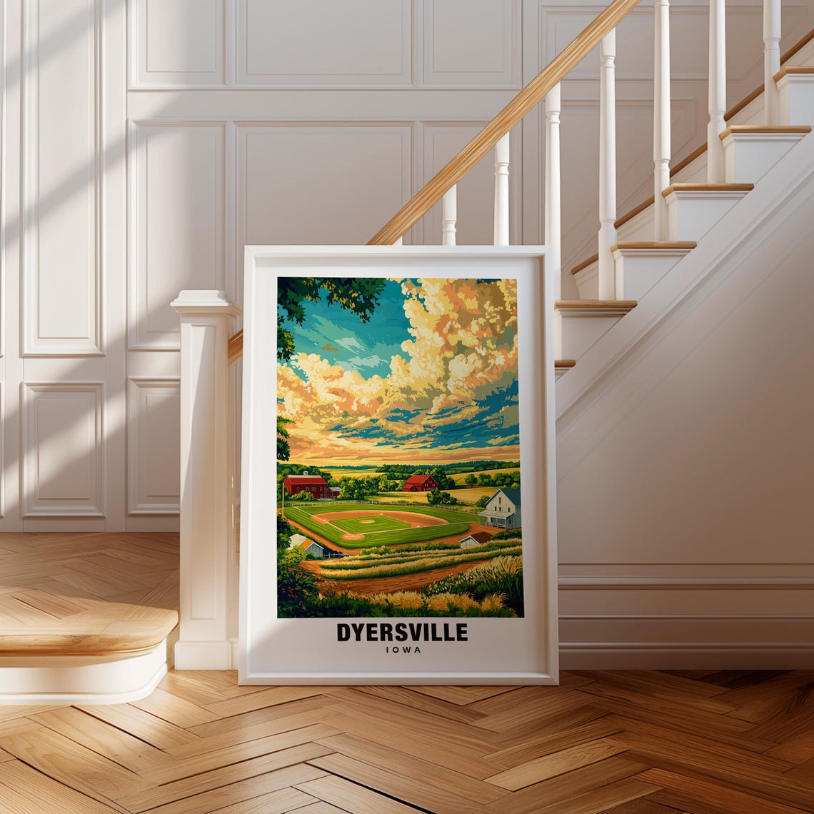 Dyersville Print Iowa Poster Dyersville Views Dyersville Art Iowa Charm Dyersville Beauty Historic Town Scenic Landscape Iowa Art