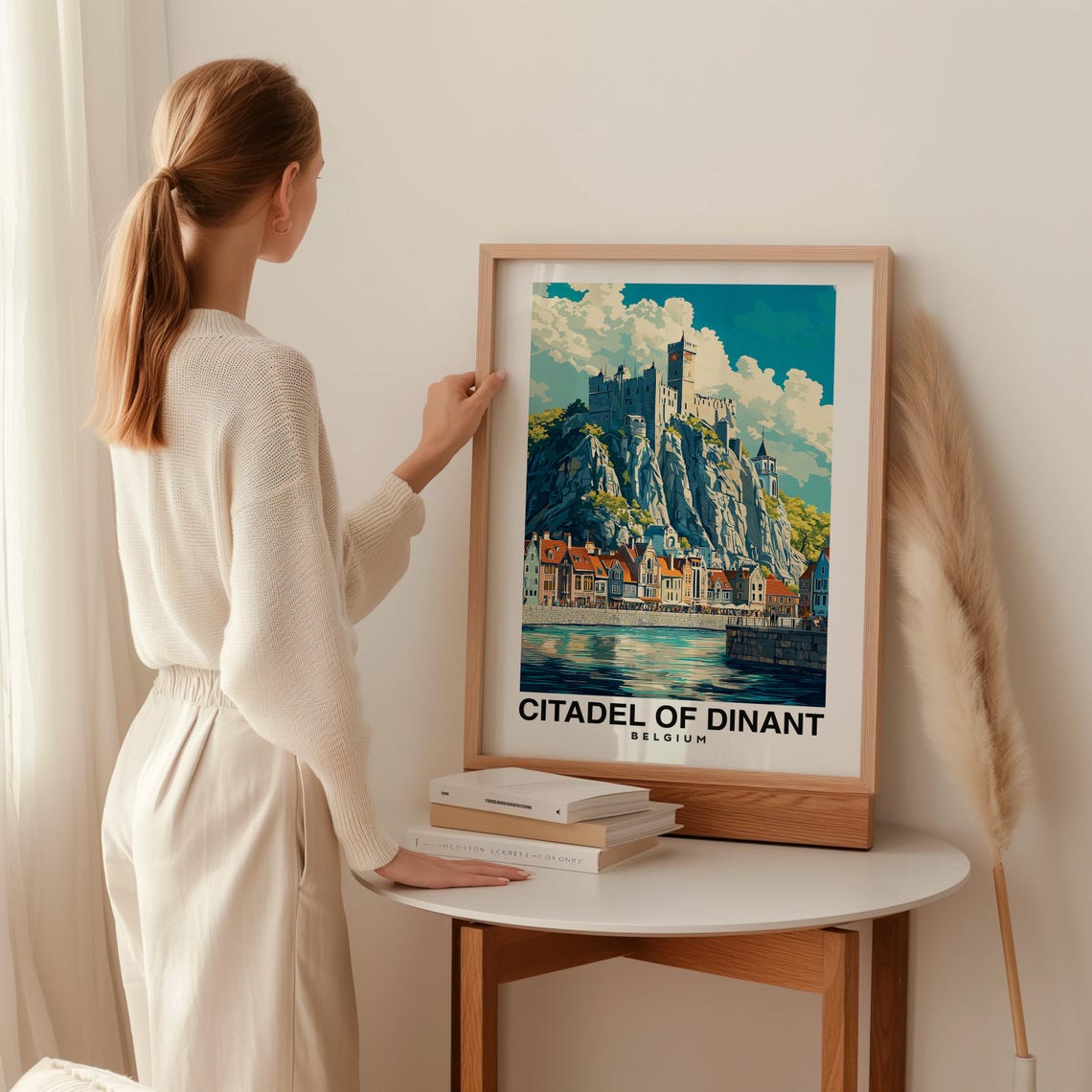 Citadel Of Dinant Print Belgium Poster Travel Wall Art Historic Print Scenic Art River View Landmark Decor Europe Poster Travel Art - Image 2