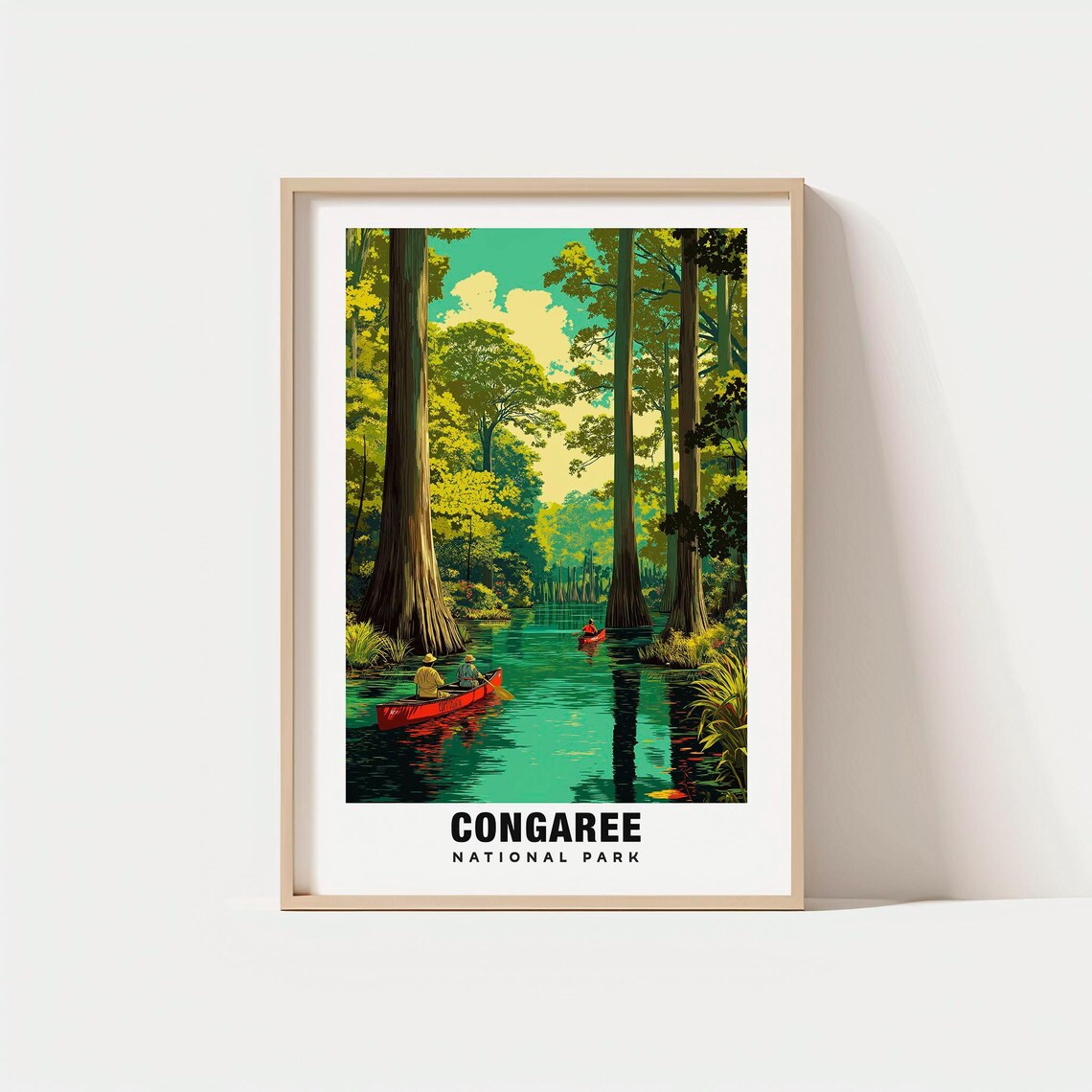 Congaree National Park Cypress Swamp Canoes Old Growth Poster