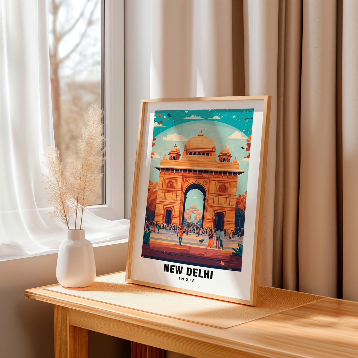 New Delhi Print India Poster New Delhi Views New Delhi Landmarks New Delhi City India Charm New Delhi Beauty New Delhi Heritage - Image 3