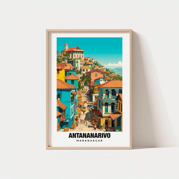 Antananarivo Print Madagascar Poster Views Art City Charm Hill Scene Cultural Beauty Local Heritage