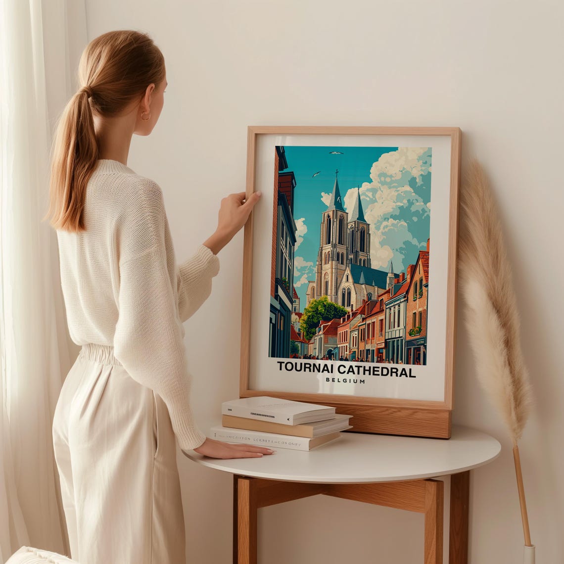 Tournai Cathedral Travel Print Wall Art Tournai Belgium City Print Tournai Cathedral Travel Gift Tournai Cathedral Poster Travel Gift - Image 2
