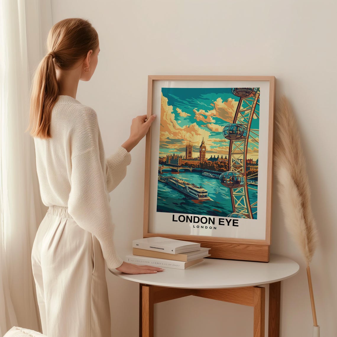 London Eye Print England Poster Travel Wall Art Landmark Print Uk Poster Scenic Art Historic Decor Urban Print Travel Poster - Image 2