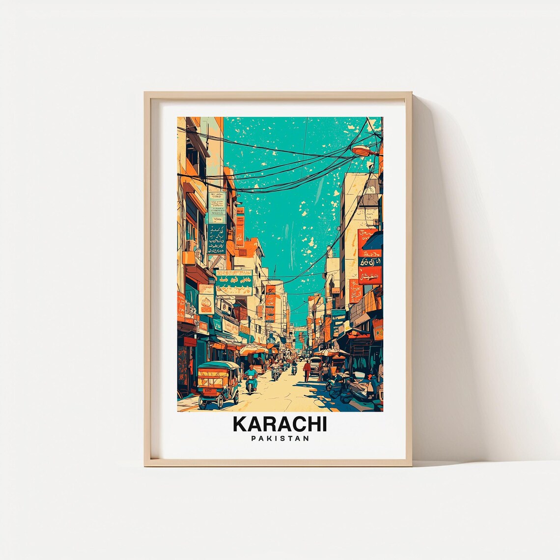 Karachi Travel Print Wall Art Karachi Pakistan City Print Karachi Travel Gift Karachi City Poster Travel Gift