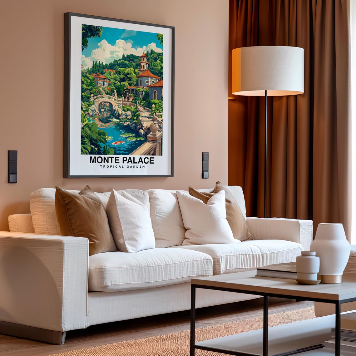 Monte Palace Tropical Garden Print Portugal Poster Travel Wall Art Scenic Print Nature Decor Exotic Plants Funchal View Travel Print - Image 4