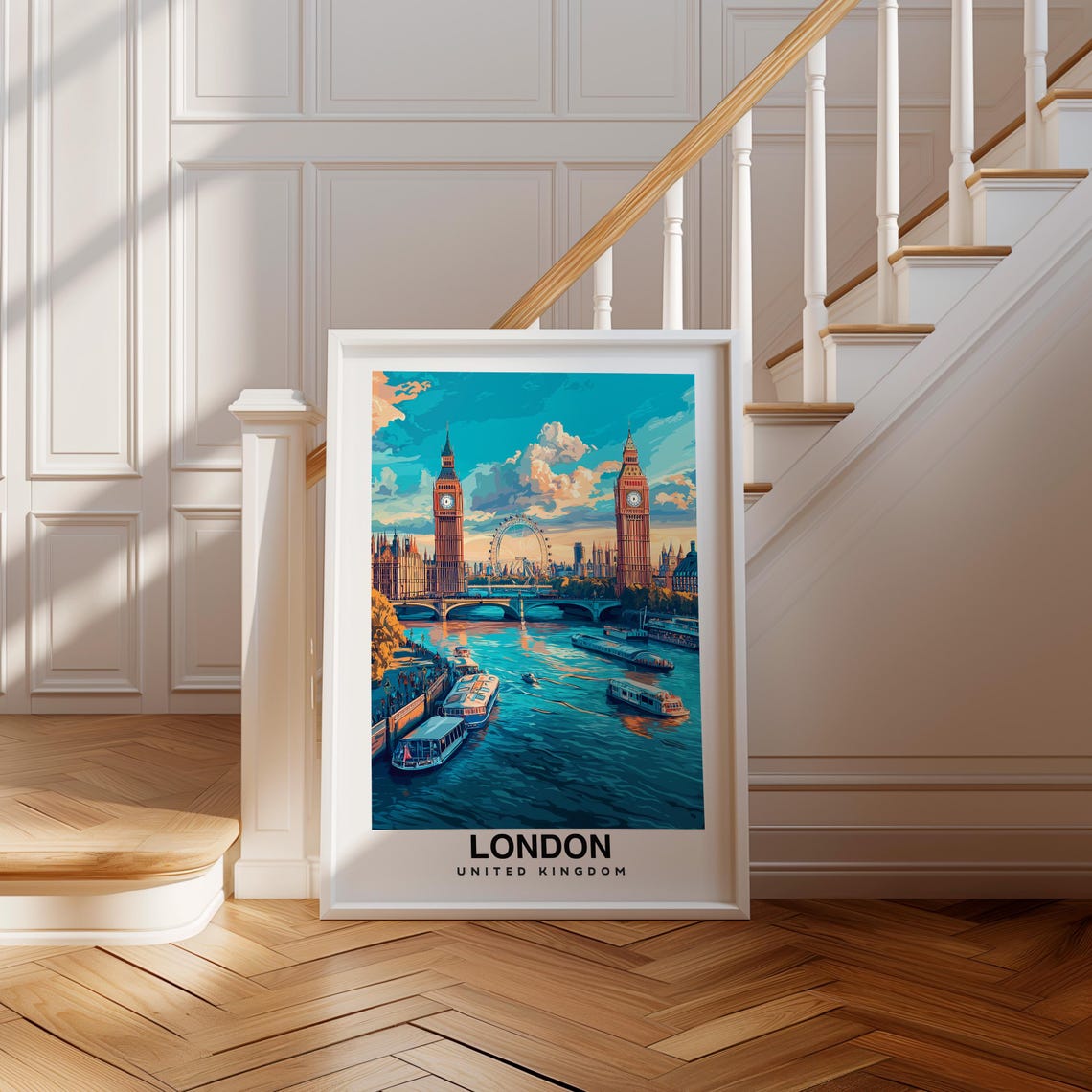 London Print England Poster Travel Wall Art Cityscape Print Uk Poster Urban Art Scenic Decor Historic Print Travel Poster