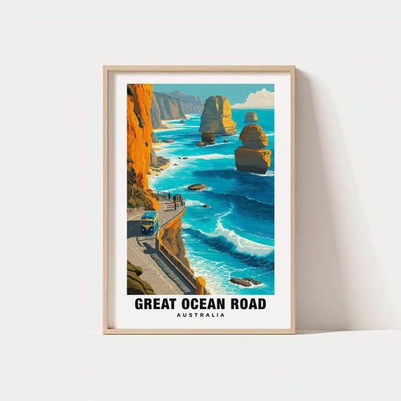 Great Ocean Road Print Australia Poster Views Art Charm Beauty Coastal Heritage