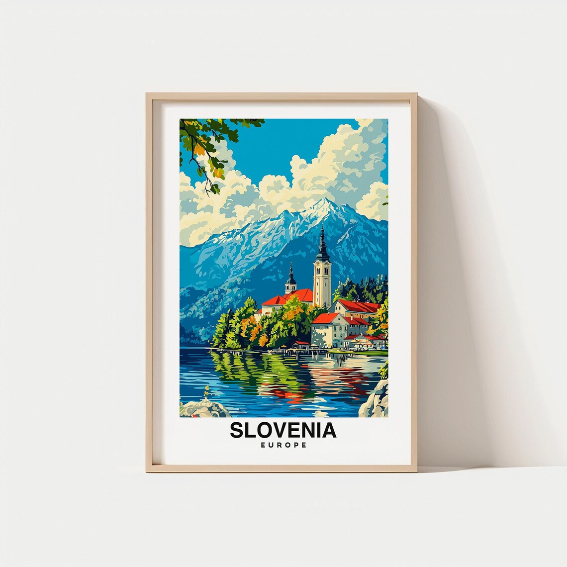 Slovenia Print Wall Art Europe Europe Print Slovenia Travel Gift Slovenia Poster Slovenia Heritage Birthday Gift