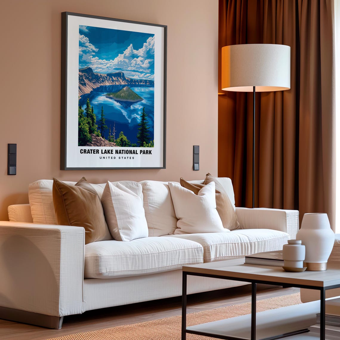 Crater Lake Print Oregon Poster Crater Lake Views Crater Lake Landmarks Crater Lake City Oregon Charm Crater Lake Beauty Crater Lake - Image 4
