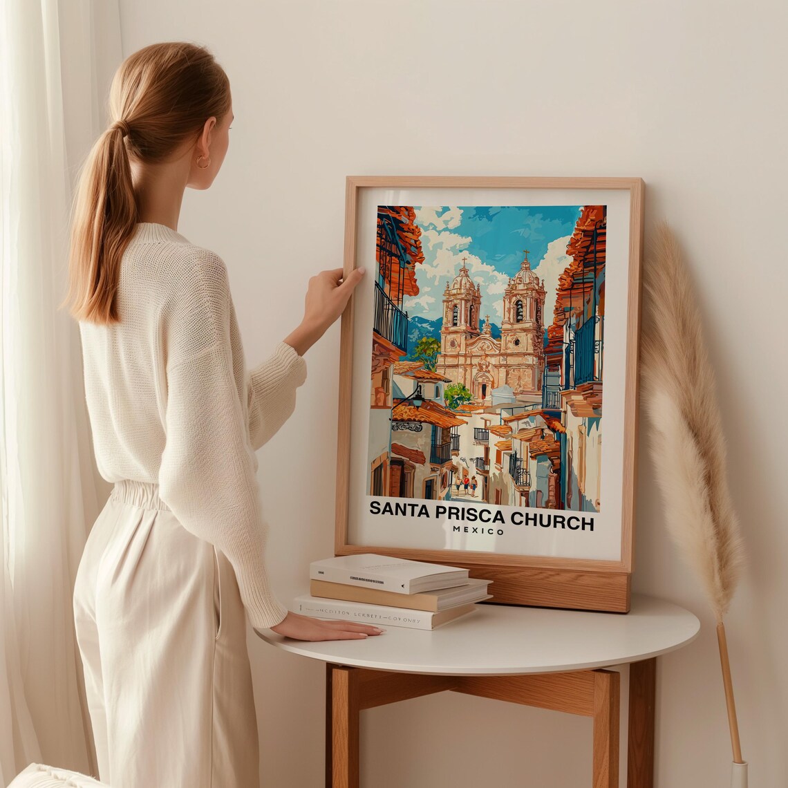Santa Prisca Church Twin Towers Over Taxco Mexico Travel Poster - Image 2