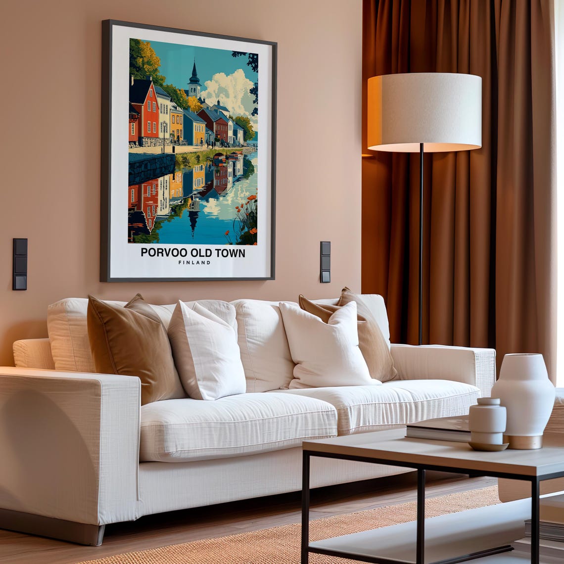 Porvoo Old Town Travel Print Wall Art Porvoo Finland City Print Porvoo Old Town Travel Gift Porvoo Old Town Poster - Image 4