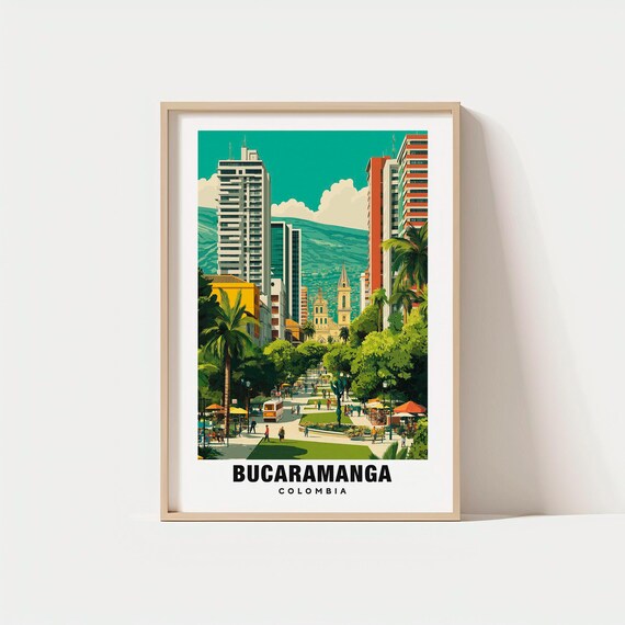 Bucaramanga Print Colombia Poster Views Art Charm Beauty Historic